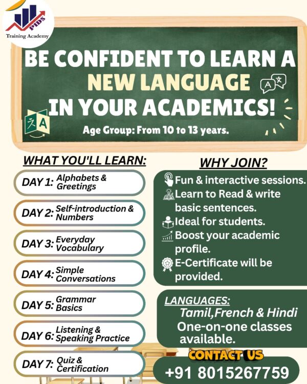 Be Confident to Learn a New Language in Your Academics!