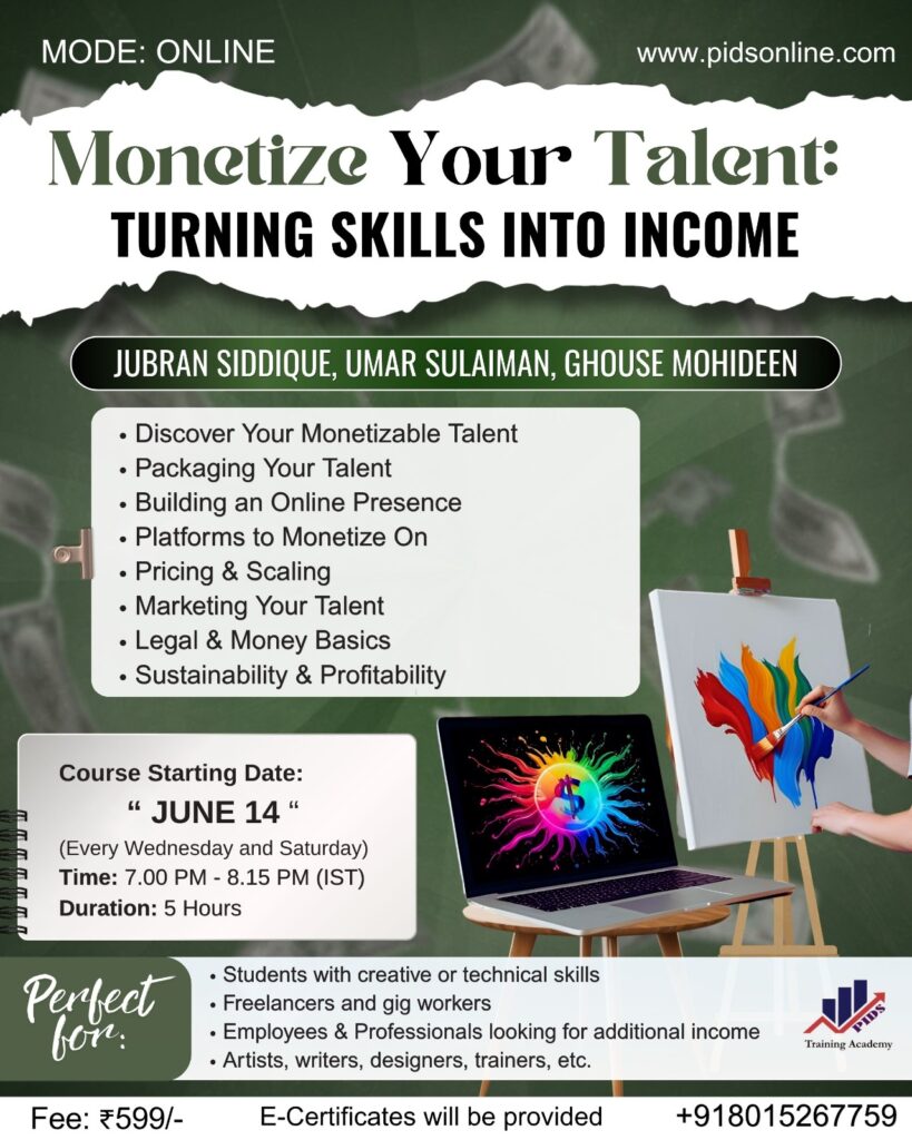Monetize your Talent: Turning Skills into Income