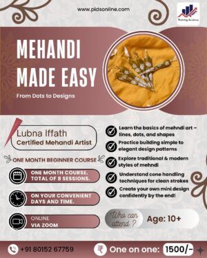 Mehndi Made Easy: From Dots to Designs – ONE on ONE Classes
