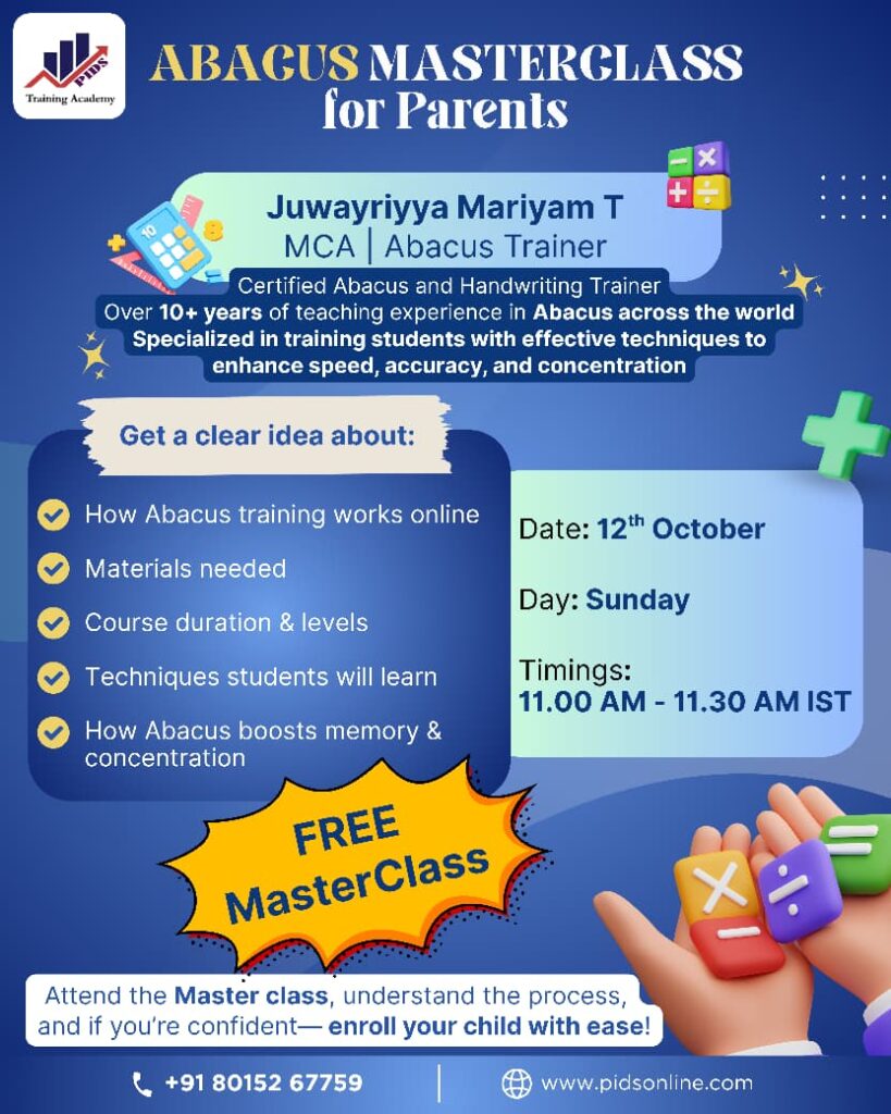ABACUS MASTERCLASS for Parents!